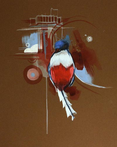 Bird painting by Yordan Silvera